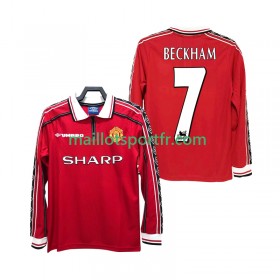 Maillot de Foot Manchester United BECKHAM 7 1999 Retro Domicile 1998 ML